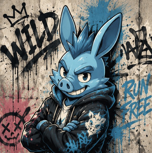 $RAPI street art — Wild, Run Free